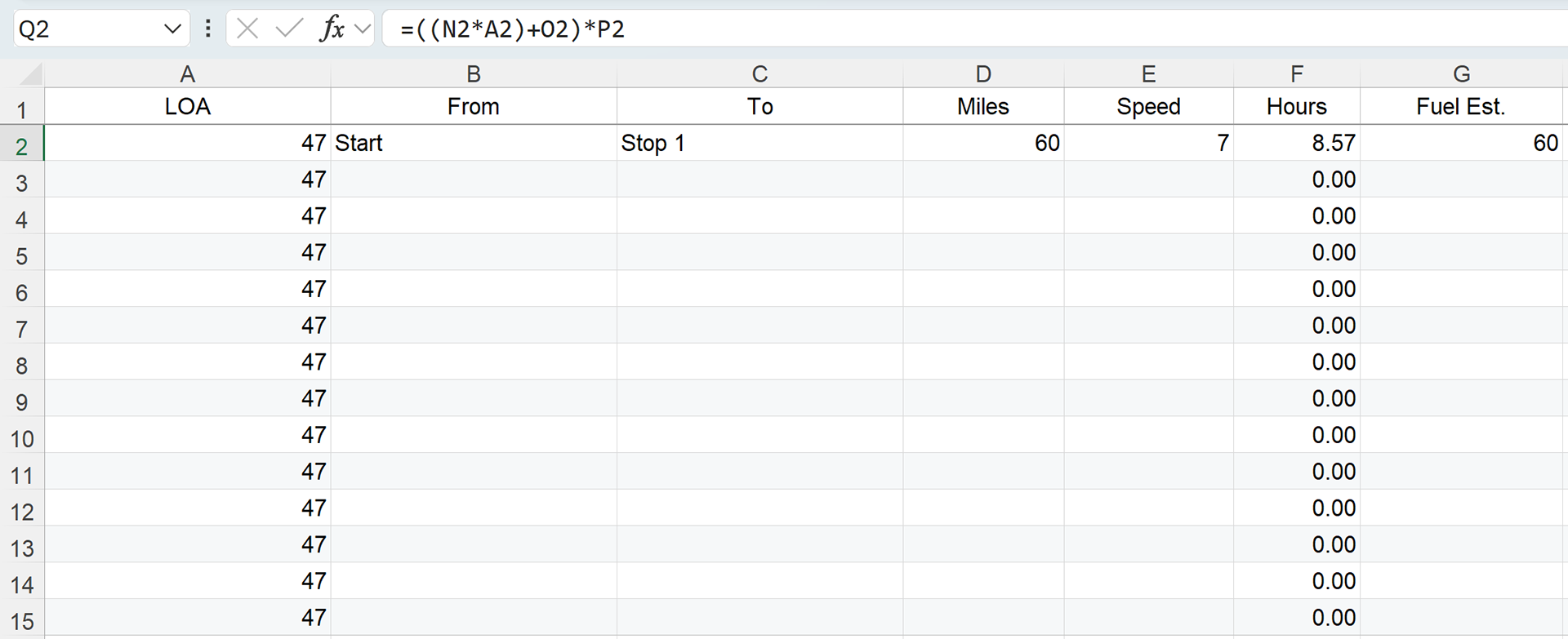 Trip Log Screenshot