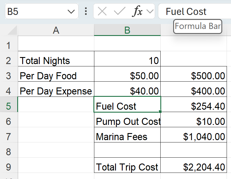 Trip Log Screenshot